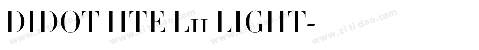 DIDOT HTE L11 LIGHT字体转换